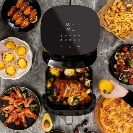 Friteuse à Air Multifonction SilverCrest AF9216 - 5.5L, 1600W, Écran Tactile LED 3