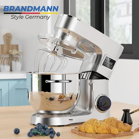 Pétrin Double Crochet de Pétrissage Brandmann Bol 8L, 2000W, Robot Pâtissier Haute Performance, 6 Vitesses BR-STM-002 3