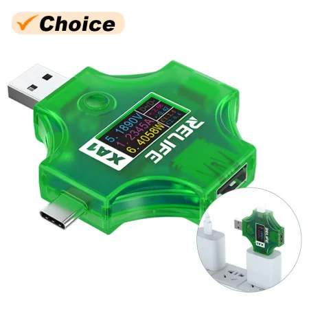 RELIFE XA1 - Testeur Multifonction de Courant et de Tension, Détection Automatique, Compatibilité Charge Rapide