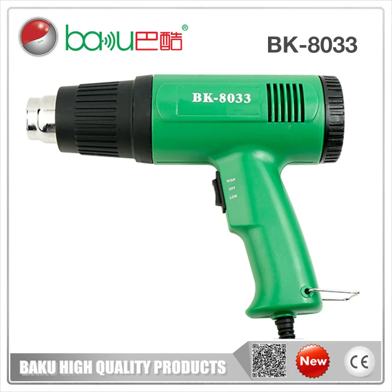 Pistolet à Air Chaud BAKU BK-8033 - Température Réglable, Chauffage Rapide, Idéal pour Soudure et Réparation Électronique