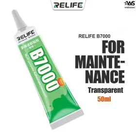 Colle Polyvalente Transparente RELIFE B7000 50ML - Idéale pour la Réparation de Téléphones, Écrans LCD et Coques Arrière