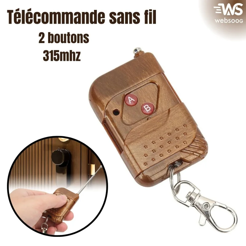 Télécommande sans fil à 2 boutons browen pour 315mhz SE105/SE106