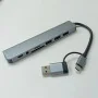 Adaptateur USB-C 8 en 1 Compatibilité BC1.2, Lecteur de Cartes Intégré, Hub Multiport