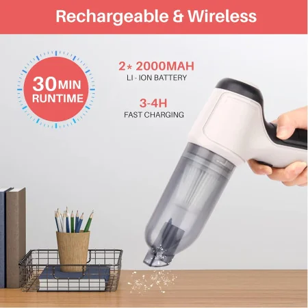 Aspirateur Multifonction Sans Fil Rechargeable JB-107 - Léger, Puissant et Portatif 2
