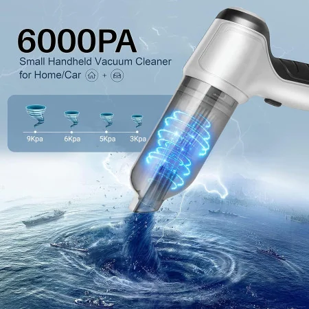 Aspirateur Multifonction Sans Fil Rechargeable JB-107 - Léger, Puissant et Portatif 3