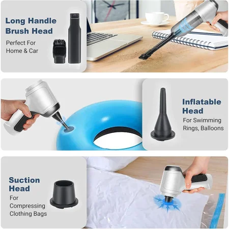 Aspirateur Multifonction Sans Fil Rechargeable JB-107 - Léger, Puissant et Portatif 4