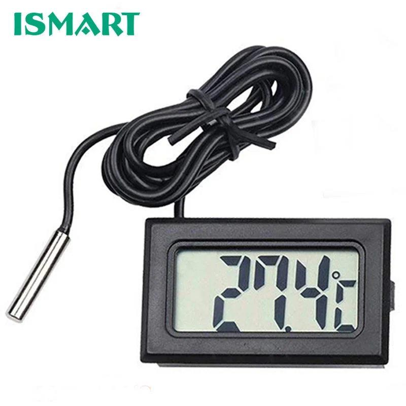 Digital LCD Car Fridge Lncubator Fish Tank Meter Gauge Thermometer with 1m Cable