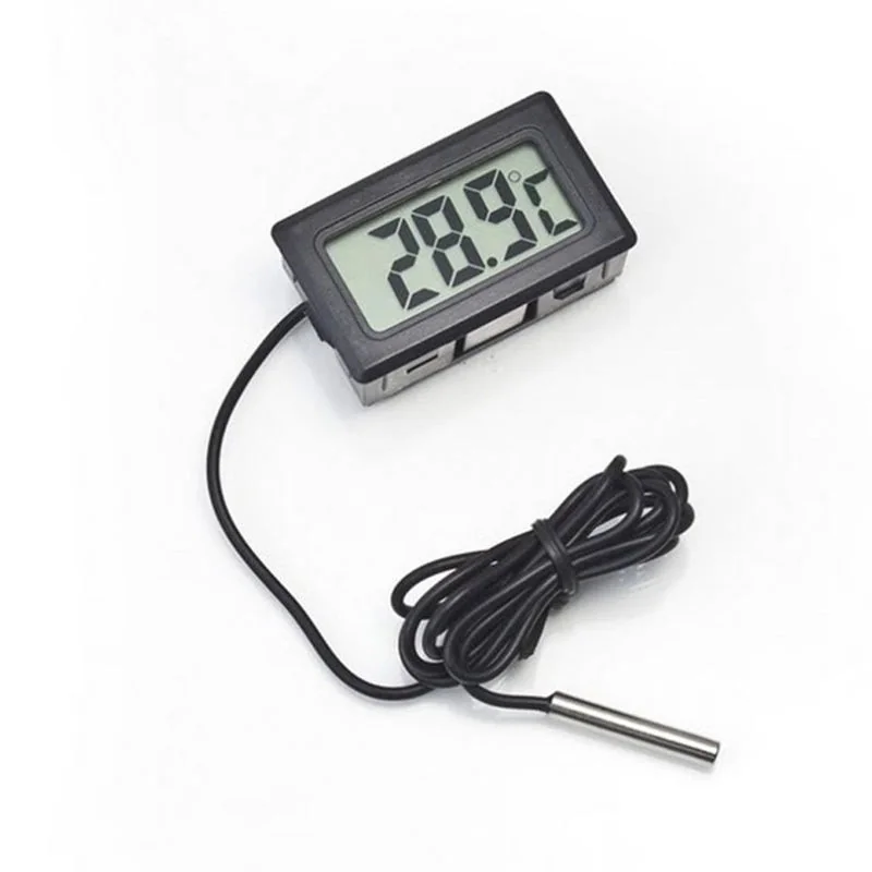 Digital LCD Car Fridge Lncubator Fish Tank Meter Gauge Thermometer with 1m Cable