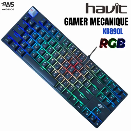 CLAVIER HAVIT GAMER MECANIQUE RGB KB890L