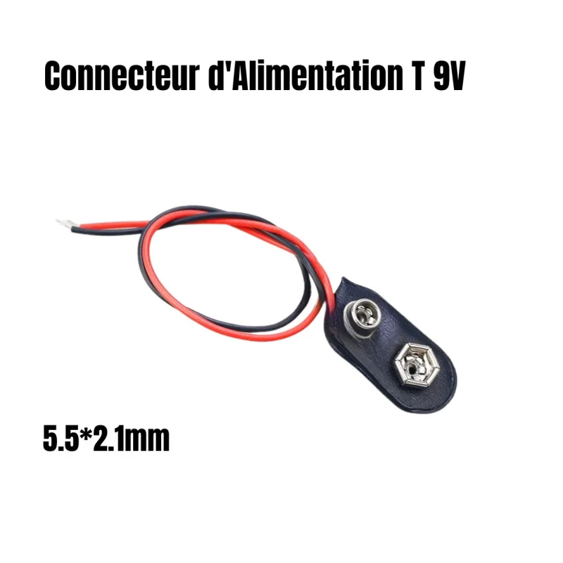 9V Battery Connector, 10cm length