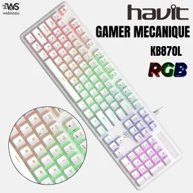 CLAVIER HAVIT GAMER MECANIQUE RGB 870L