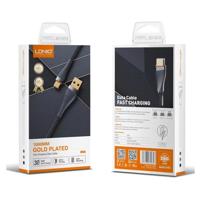 Câble LDNIO (SIYOTEAM) LS691 - Type-C USB, Charge Rapide et Synchronisation de Données