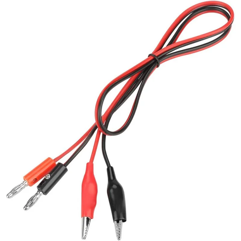 Câble DC 2 Fils Noir et Rouge avec Pinces Banane