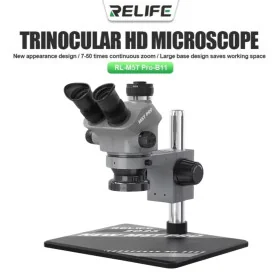 Microscope Trinoculaire HD RELIFE RL-M5T Pro-B11 avec Objectif 0.5X CTV – Précision et Clarté Professionnelle
