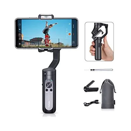 Stabilisateur Smartphone ISteady V2S – 3 Axes, Suivi AI, Pliable – Hohem – Blanc