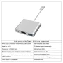 Adaptateur Type-C 3 en 1 USB-C vers HDMI 4K + USB 3.0 + Charge Rapide PD – Hub Intelligent pour MacBook et PC