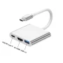 Adaptateur Type-C 3 en 1 USB-C vers HDMI 4K + USB 3.0 + Charge Rapide PD – Hub Intelligent pour MacBook et PC