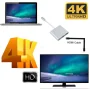 Adaptateur Type-C 3 en 1 USB-C vers HDMI 4K + USB 3.0 + Charge Rapide PD – Hub Intelligent pour MacBook et PC