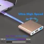 Adaptateur Type-C 3 en 1 USB-C vers HDMI 4K + USB 3.0 + Charge Rapide PD – Hub Intelligent pour MacBook et PC
