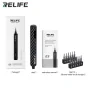 Relife E1 – Tournevis Électrique Rechargeable en Fibre de Carbone avec 12 Embouts S2 et 5 Vitesses