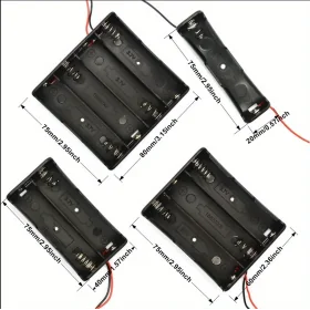 2X18650 battery box with cable lithium battery 3.7V
