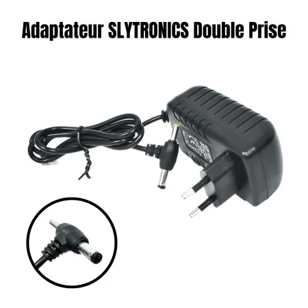 Adaptateur SLYTRONICS Double Prise – Sorties 6V/2A, 5V/2A, 12V/2A pour Appareils Électroniques Multiples