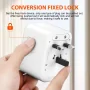 Adaptateur de Voyage Universel SIYOTEAM Z9 - Multi-Prises UK/EU/US/AU avec 1x USB QC3.0 et 2x Type-C PD