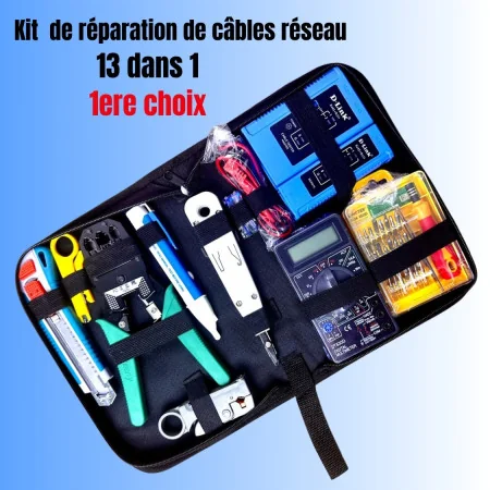 Kit d'outils de maintenance de réparation de câbles réseau 13 dans 1 -1ere choix