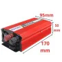 Convertisseur Onduleur OZTURK 12V vers 220V 600W/1000W avec Port USB 5V et 2 Câbles Inclus – DC/AC Haute Puissance