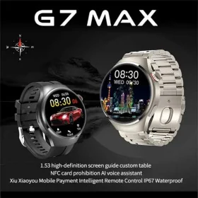 Montre Connectée G7 MAX – Écran Tactile Complet, Cardiofréquencemètre, Étanche, Tracker Fitness Android/iOS