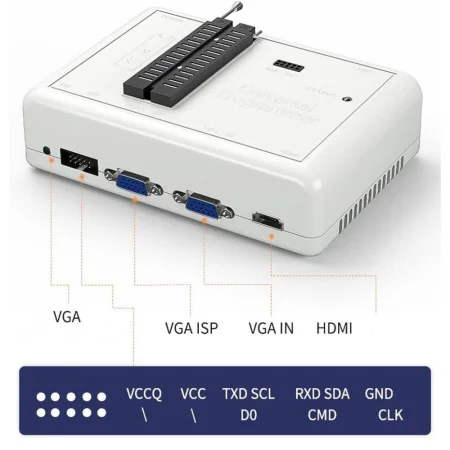 UNIVERSAL PROGRAMMER RT809H + 6 ADAPTERS Socket (PLCC20, PLCC28, PLCC32, PLCC44, SOP8(150mil), SOP8(200-209mil))