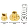 Threaded Rod Lead Screws DIY CNC 3D Printer Parts T8 Anti Backlash Spring Loaded Nut Elimination Gap Nut for 8mm