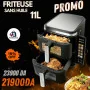 Friteuse Sans Huile BOMANN Double Panier 11L, 2800W FR 6160 CB , Thermostat 60-200°C