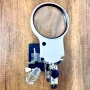 Loupe LED 3ème Main MG16129AC1 - Station de Soudure avec Pinces Crocodiles et Support de Fer à Souder