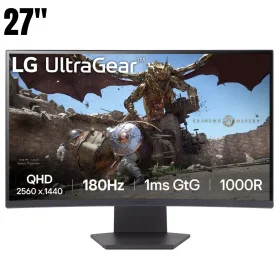 Ecran LG Gaming 27" (68,58 cm) QHD 1000R Courbe 180 Hz, Reponse 1 ms, HDR10