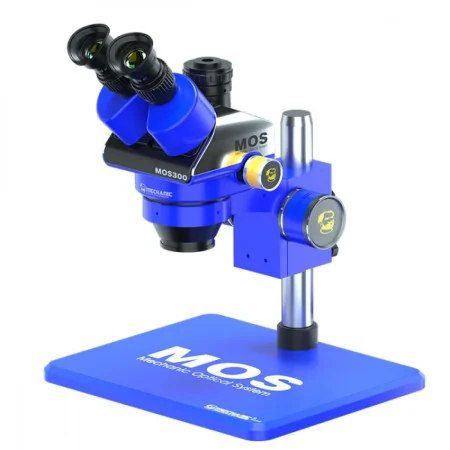 Microscope Stéréo Trinoculaire Mechanic MOS300-B11 – HD, Rotation 360°, Microscopie de Précision