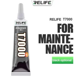 Colle Multifonction RELIFE T7000 Noire 50ML/110ML – Idéale pour Réparation de Téléphones et Bricolage
