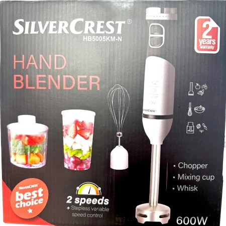 Bras Mixeur SilverCrest 3 en 1 600W – Puissant et Polyvalent (HB5005KH-GS) 2