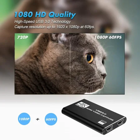 Boîtier d'acquisition vidéo HD USB 3.0 - Enregistreur vidéo HDMI / DVI / VGA / Composant - 1080p - 6