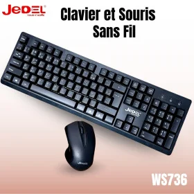 Combo Clavier et Souris Sans Fil JEDEL WS736
