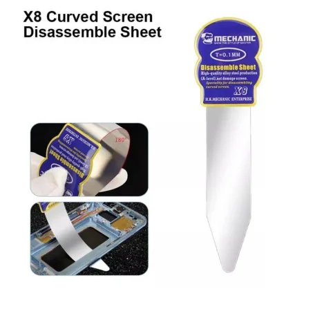 MECHANIC MCN X8 0.1mm Ultra-Thin Flexible Alloy Steel Disassembly Card for Mobile Phone