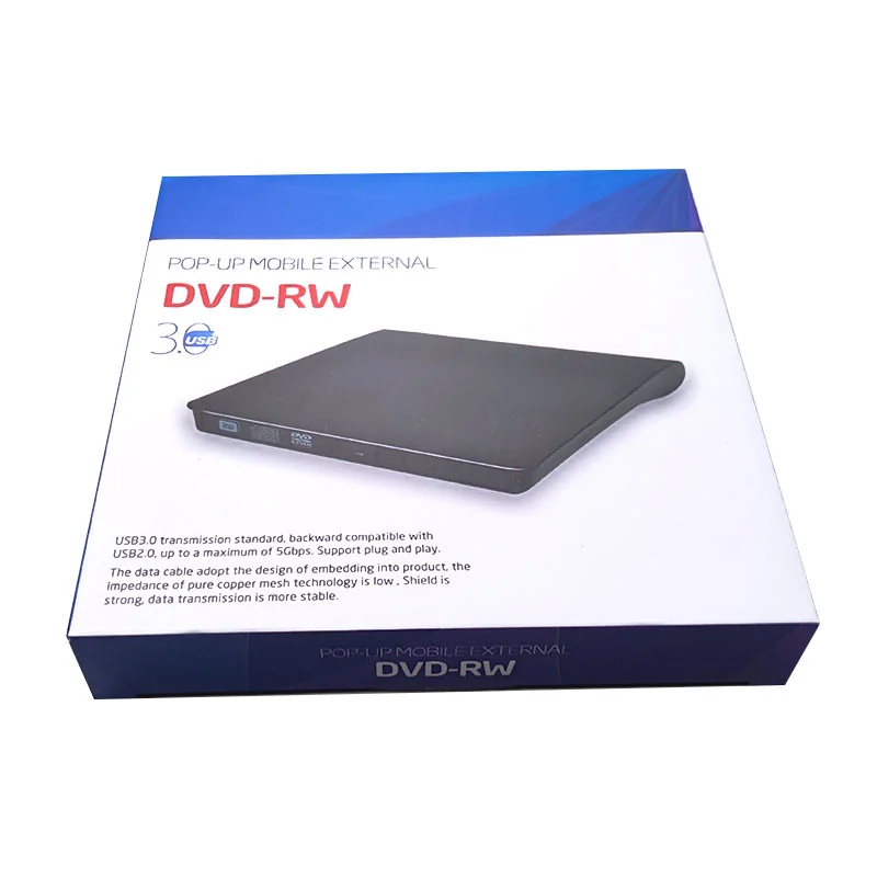 Lecteur DVD Externe HP USB 3.0 Haute Vitesse – Graveur CD/DVD-RW