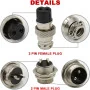 GX16 Circular Aviation Socket Plug 2PIN/3PIN/ 4PIN/5PIN (Male + Female)