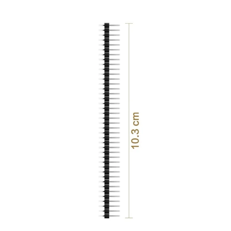 2.54mm High Quality Gold Plating 1*40pin Straight Single Row Round Pin Header