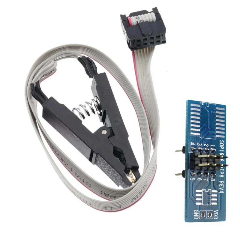 SPI BIOS FLASH Non-Dismantling Test Program Clip SOP8 24C 93C 25LF AT175