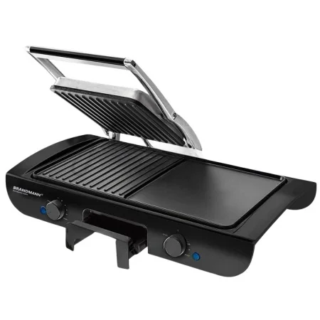Grill à Viande Électrique 2-en-1 Brandmann BR-SM-003 – 1500 W, Plaques Indépendantes & Température Réglable 3