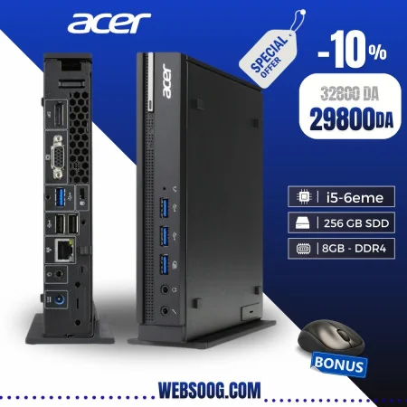 Mini PC ACER N4640G - i5 6ème Gén, 256 SSD, 8GB DDR4 KABA État A++