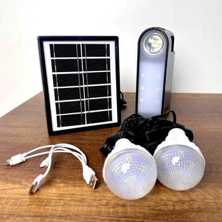 kit de système d'éclairage solaire portable GDLITE GD-20 avec éclairage à ampoules LED et sortie usb