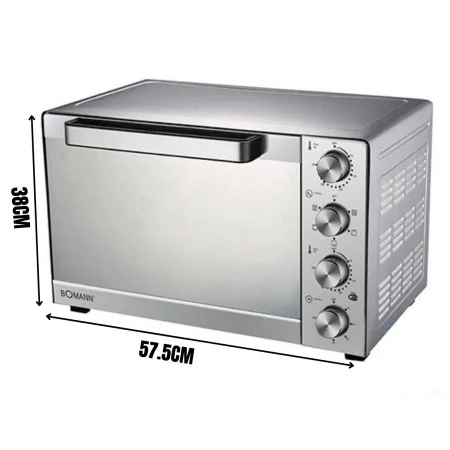 Four Eléctrique Ventilé Avec Rôtisserie 62 Litres, Bomann 2500W 2