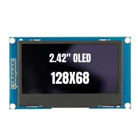 2.42" OLED SPI Interface, White Screen, 128X68